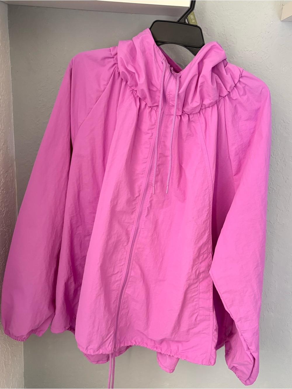 NWT Avia Pink Full Zip Hooded Windbreaker Jacket Size XL (16-18)
